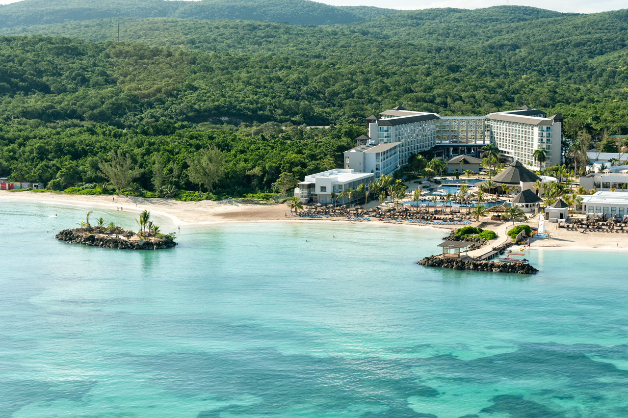 a hotel on a beach