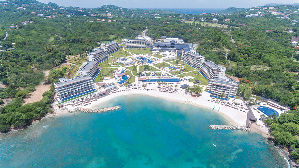 a aerial view of a resort