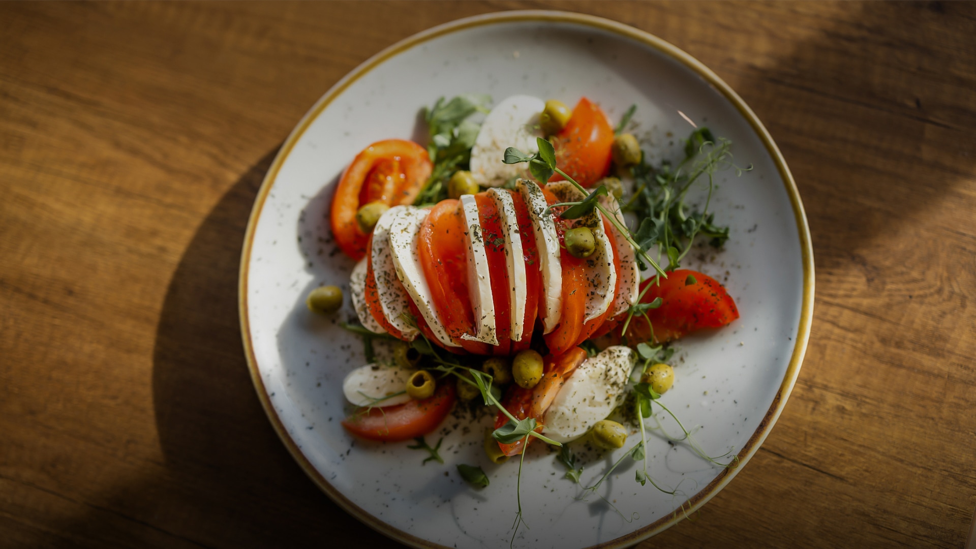 a plate of food on a table