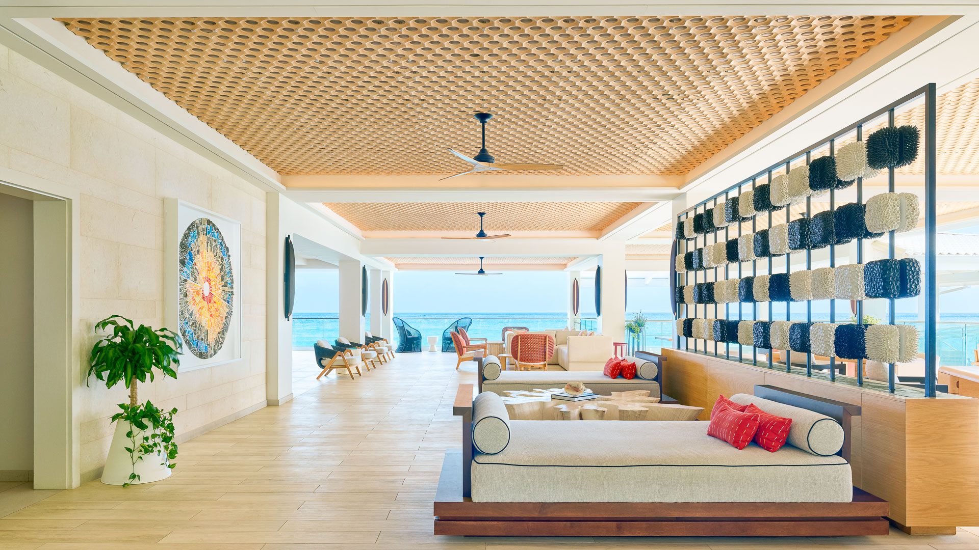 a room with couches and chairs