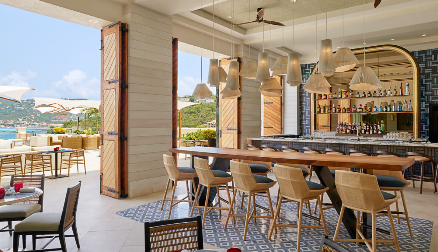 a room with a table and chairs