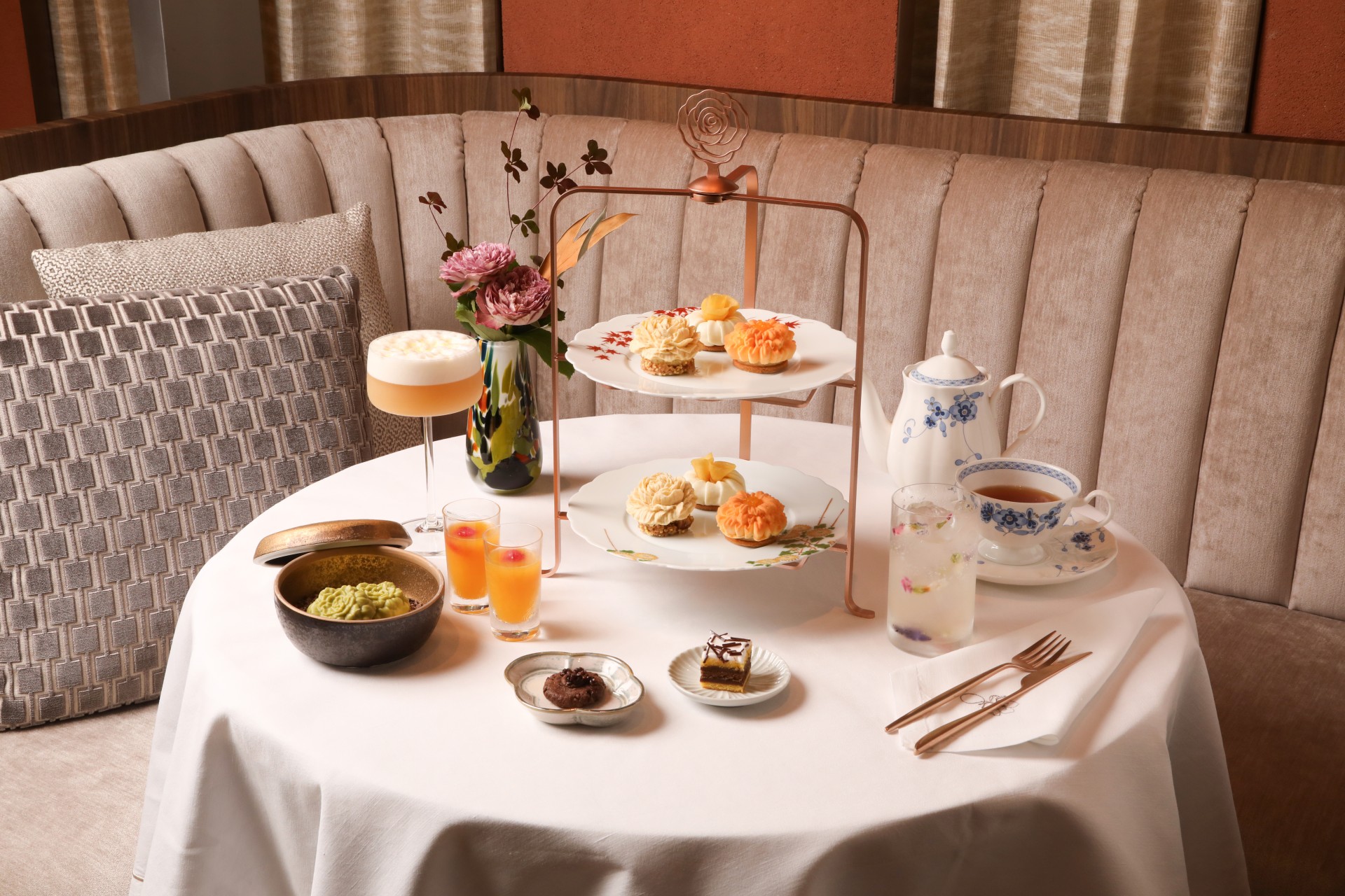 a table with food on it