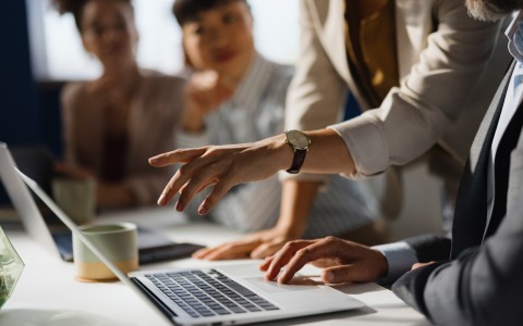 a person using a laptop