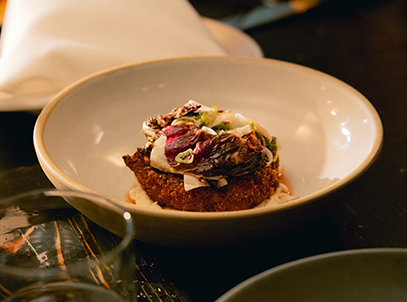 a plate of food on a table