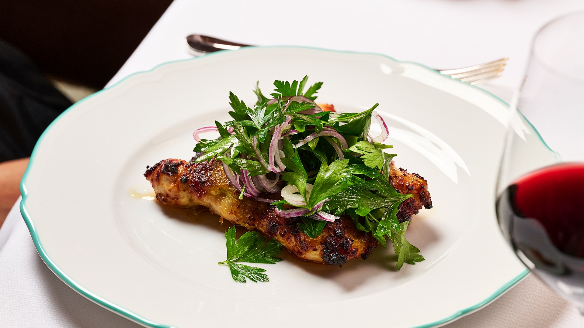 a plate of food on a table