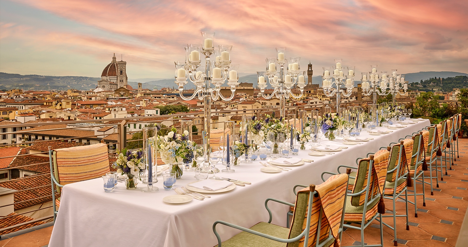 a table set for a dinner party