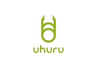 a logo with a green design