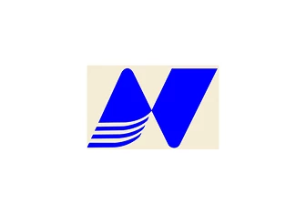 a blue and white logo