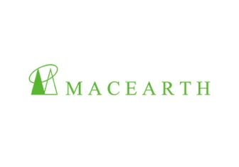 a logo with green letters
