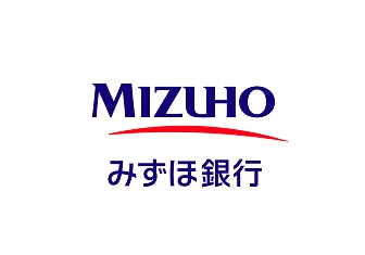a logo with blue text