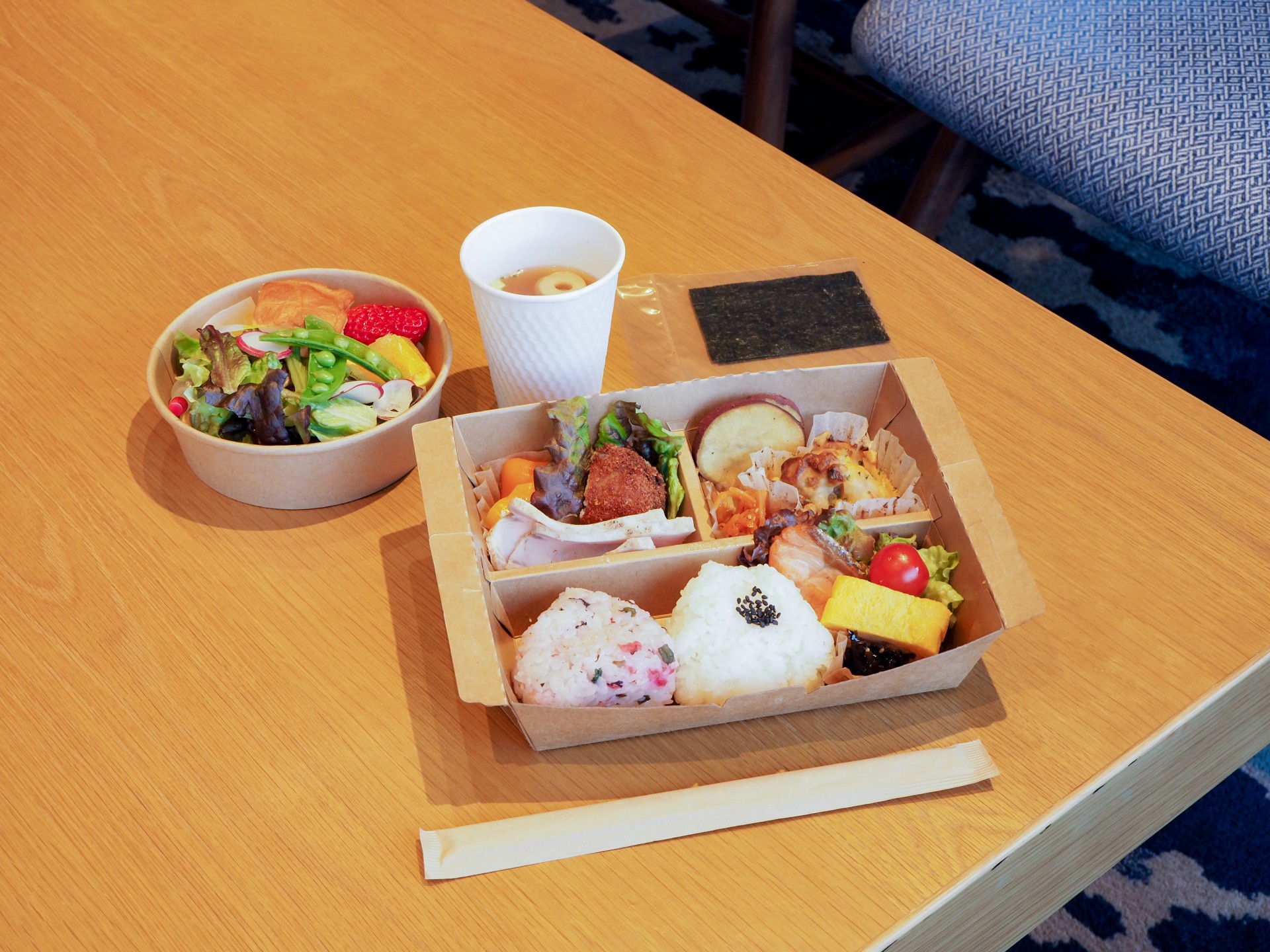a box of food on a table