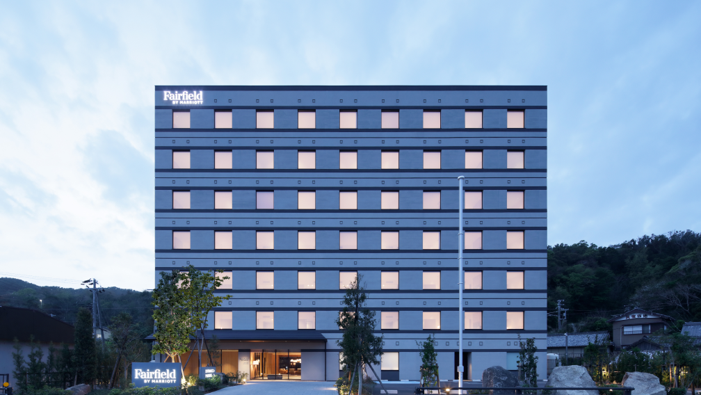 a building with many windows