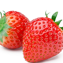 a close up of a strawberry