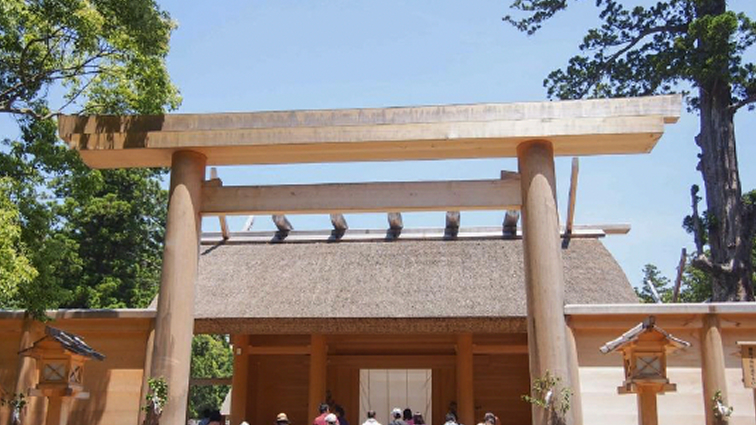 a group of people outside a building