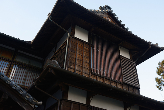 a close up of a building