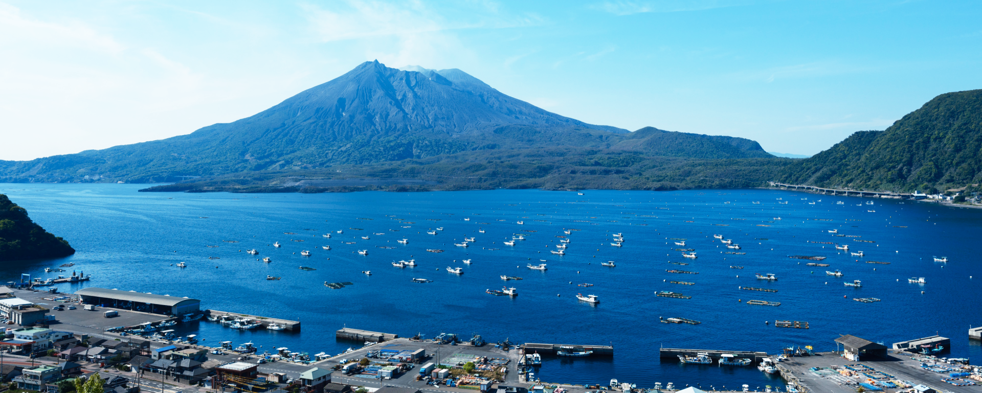 boats in the water with a mountain in the background