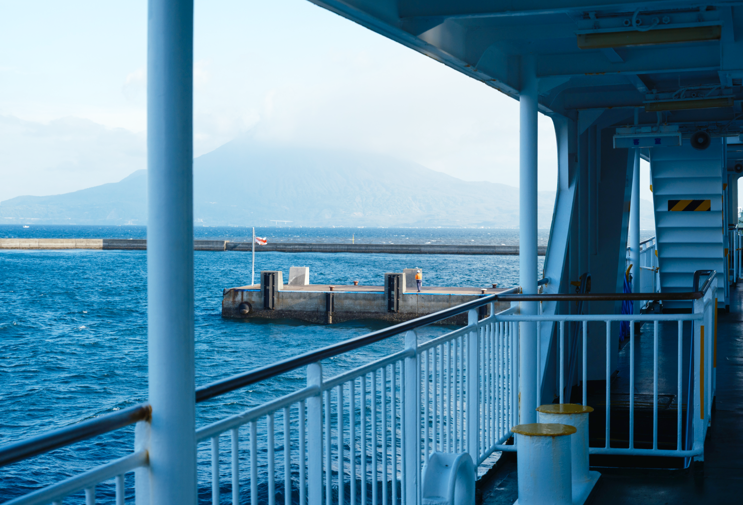 a view of a pier from a boat
