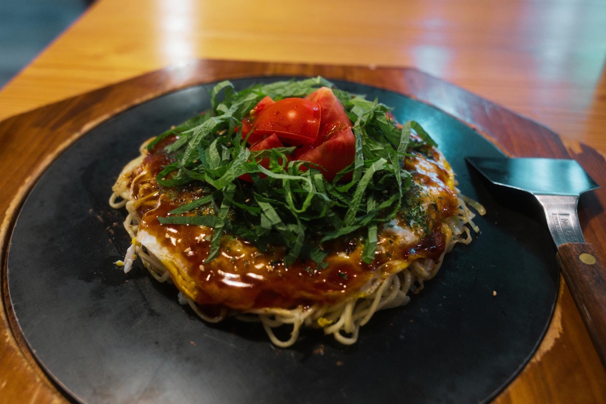 a plate of food on a table