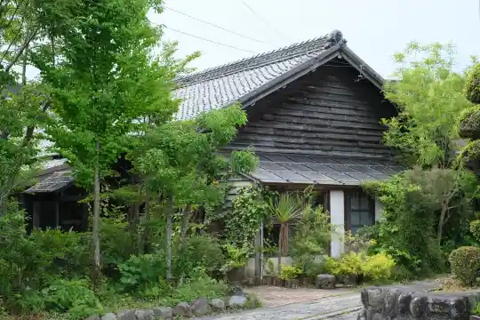 a house with trees around it
