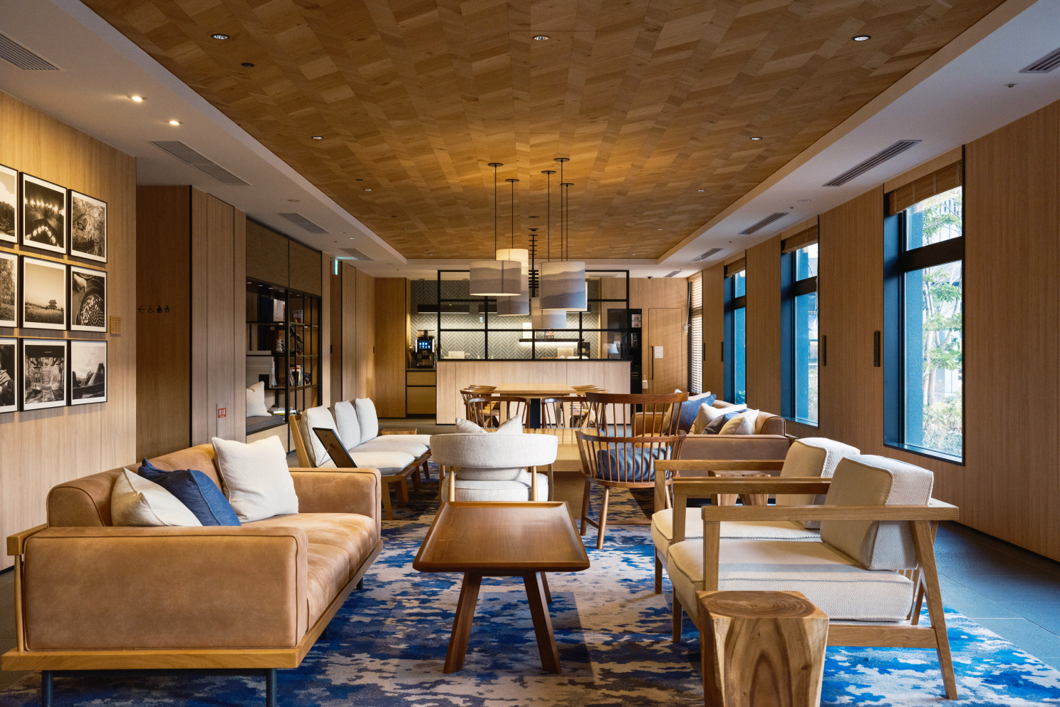a room with couches and chairs