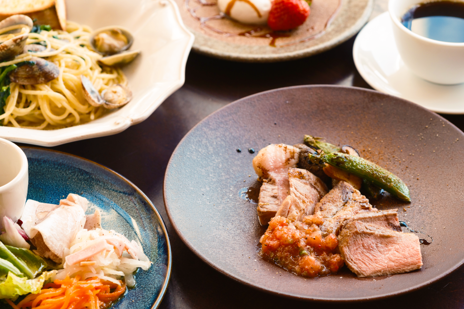 a plate of food on a table