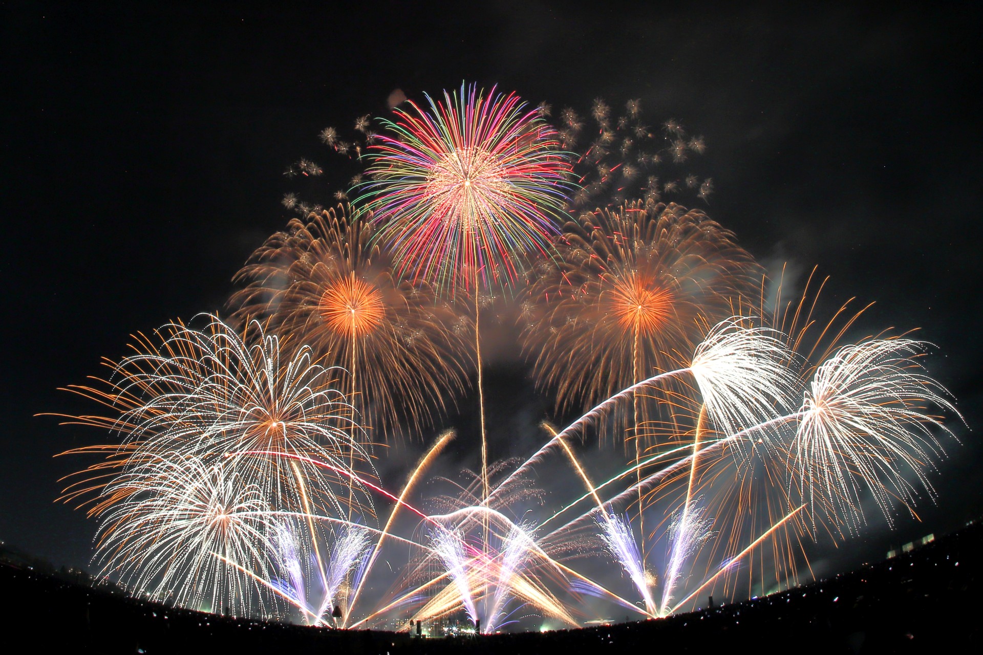 fireworks in the sky