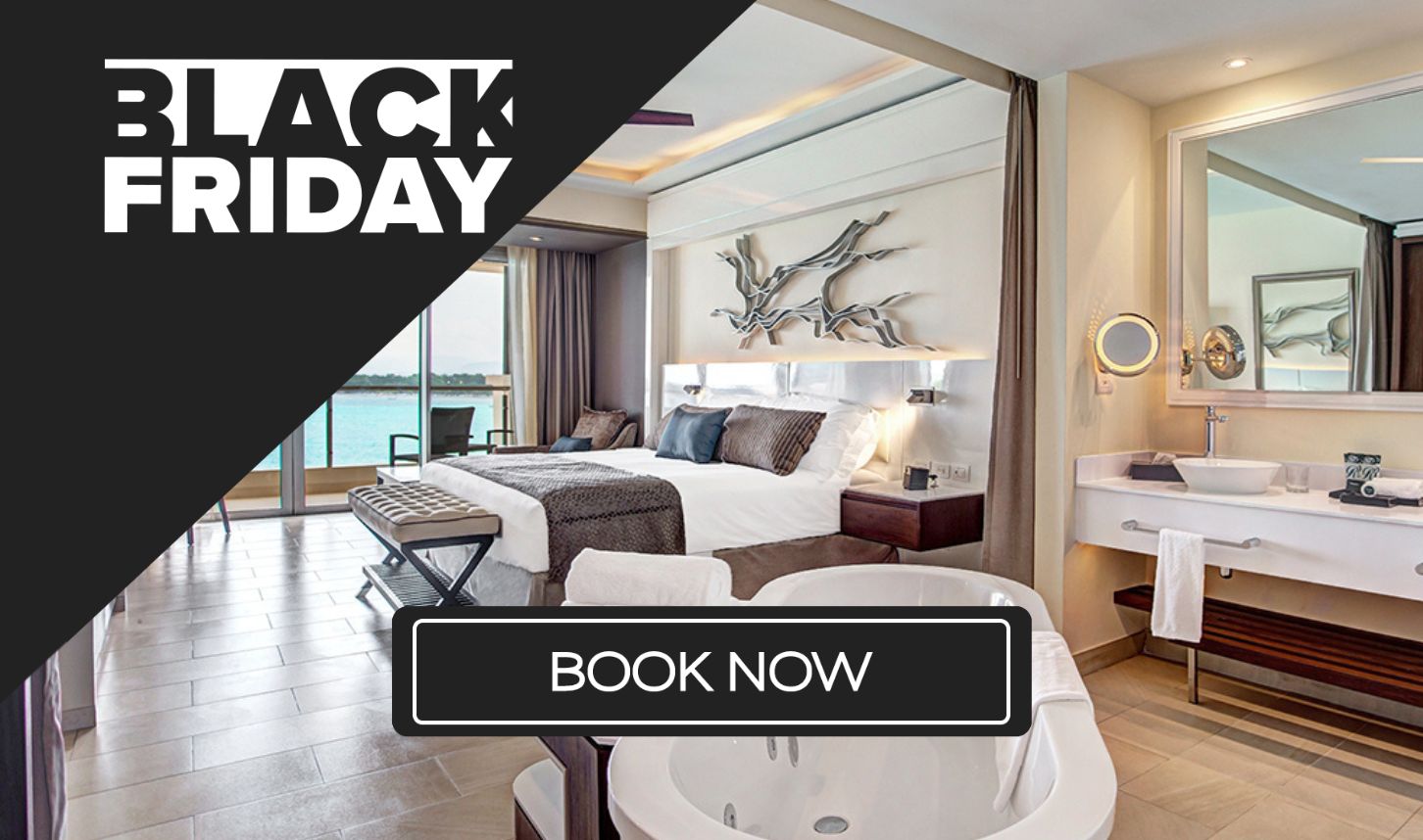 a room with a bed and a bathtub