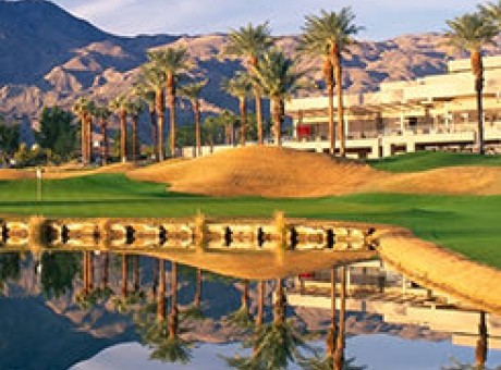 Exterior view of the property with features as a lake and palm trees