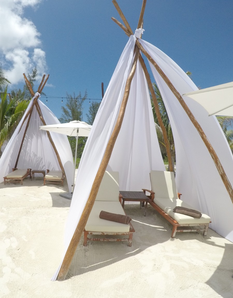 Guest relaxing in hammock Mystique Holbox