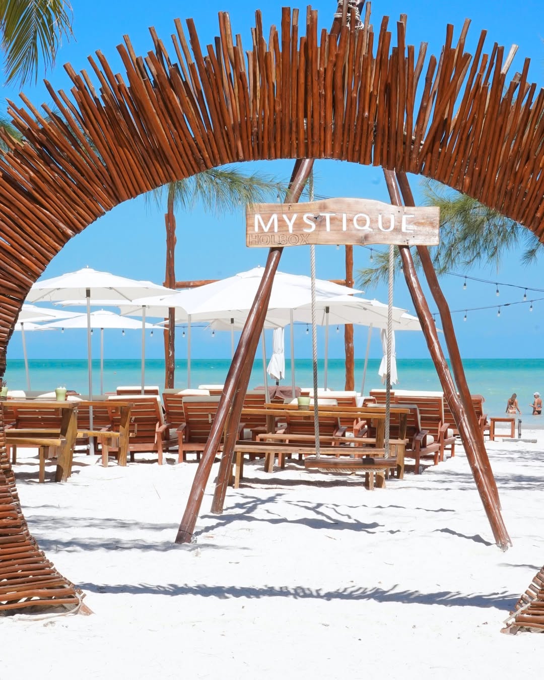 Beach club area at Mystique Holbox