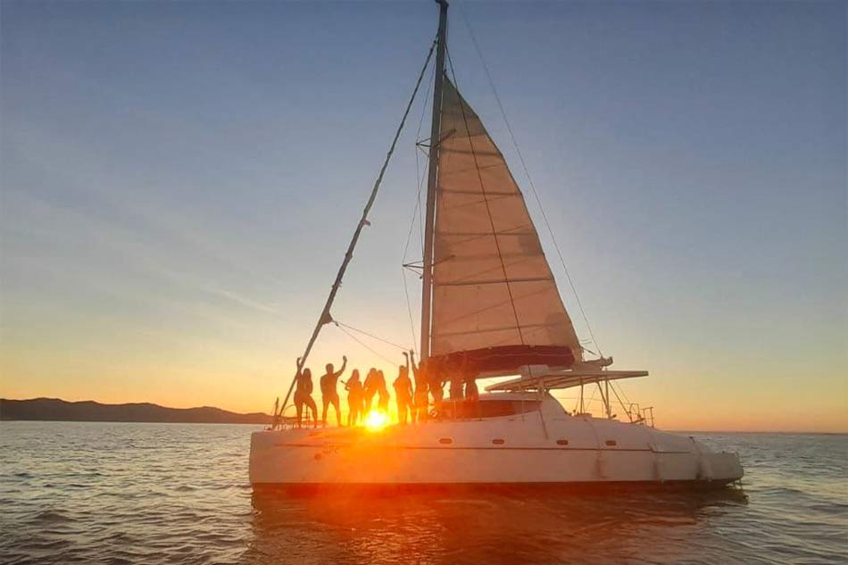 a group of people on a boat