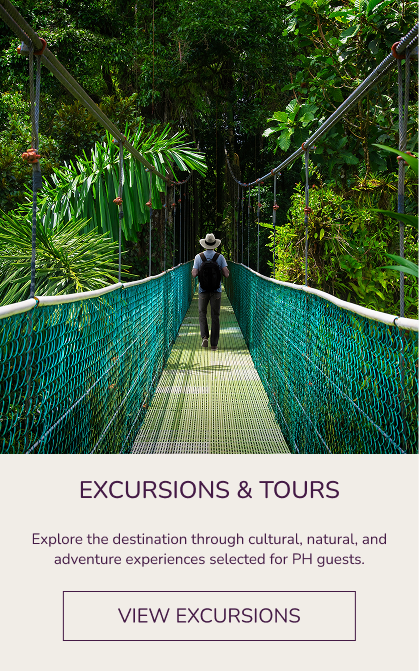 Excursions and tours available at Planet Hollywood Costa Rica