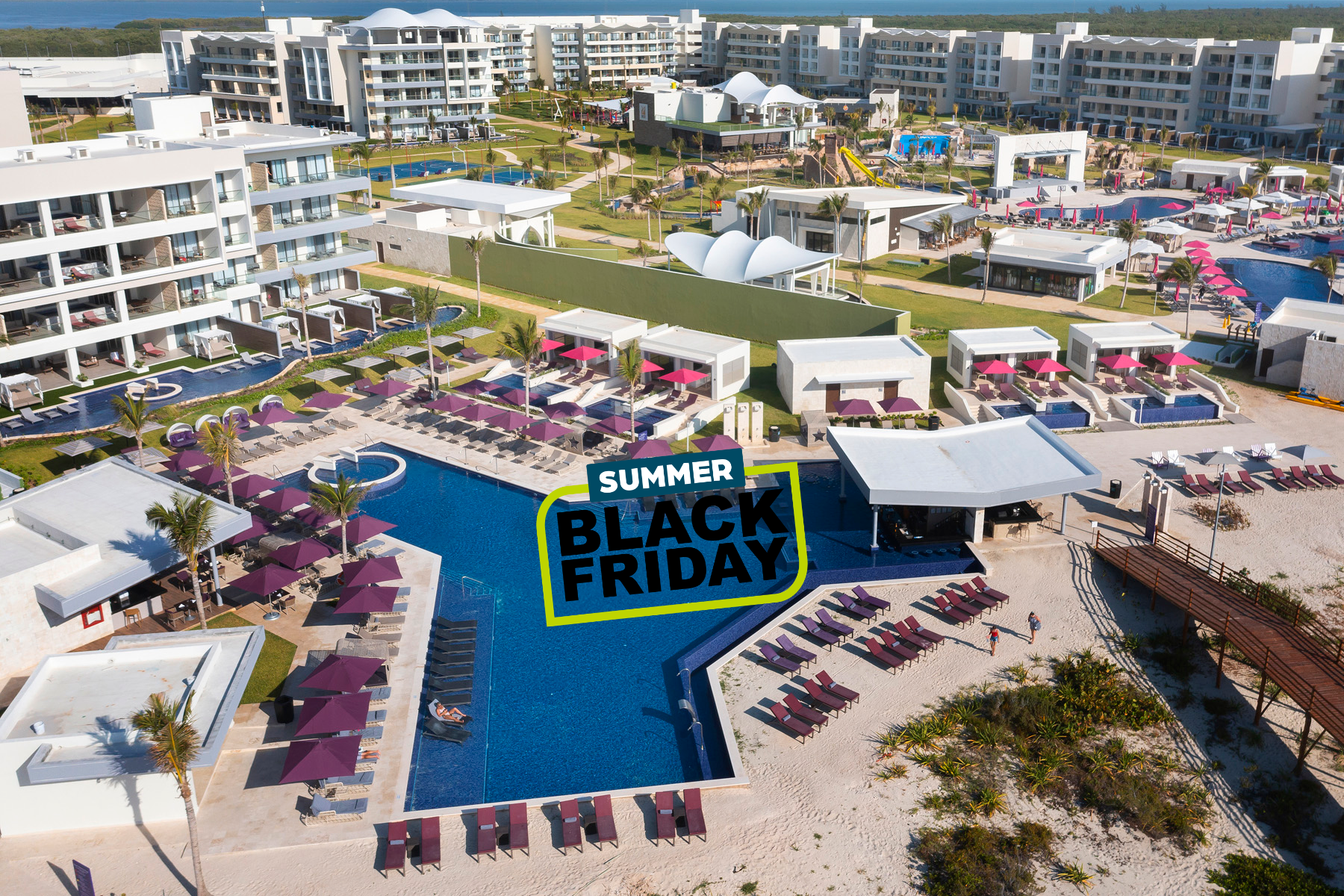 a swimming pool and a resort area