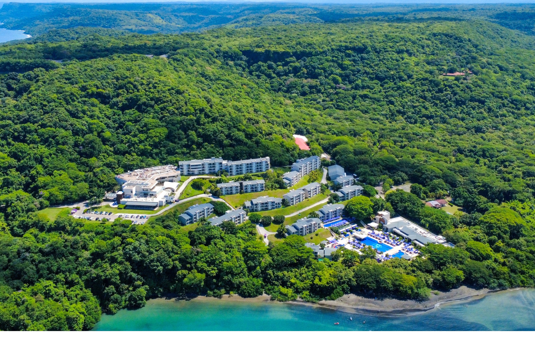 a aerial view of a resort