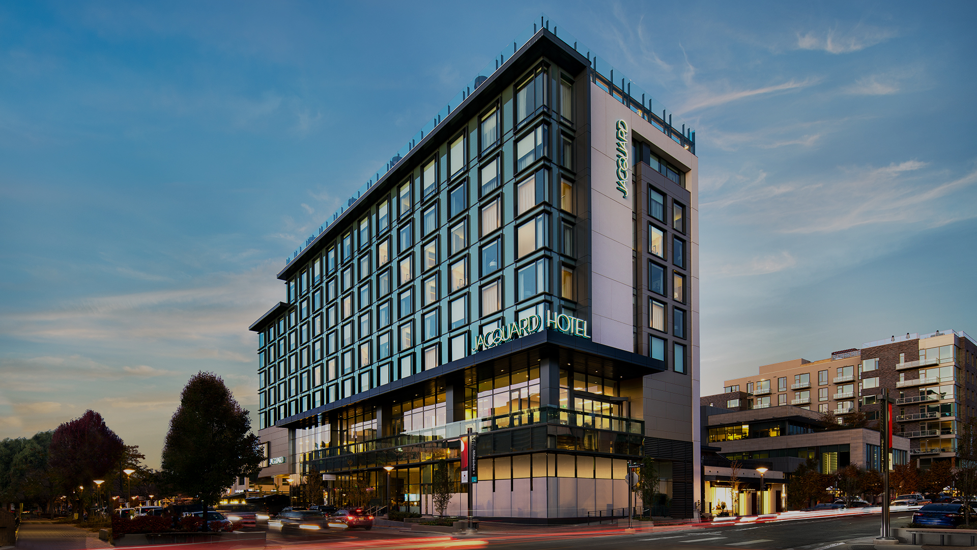 a building with many windows