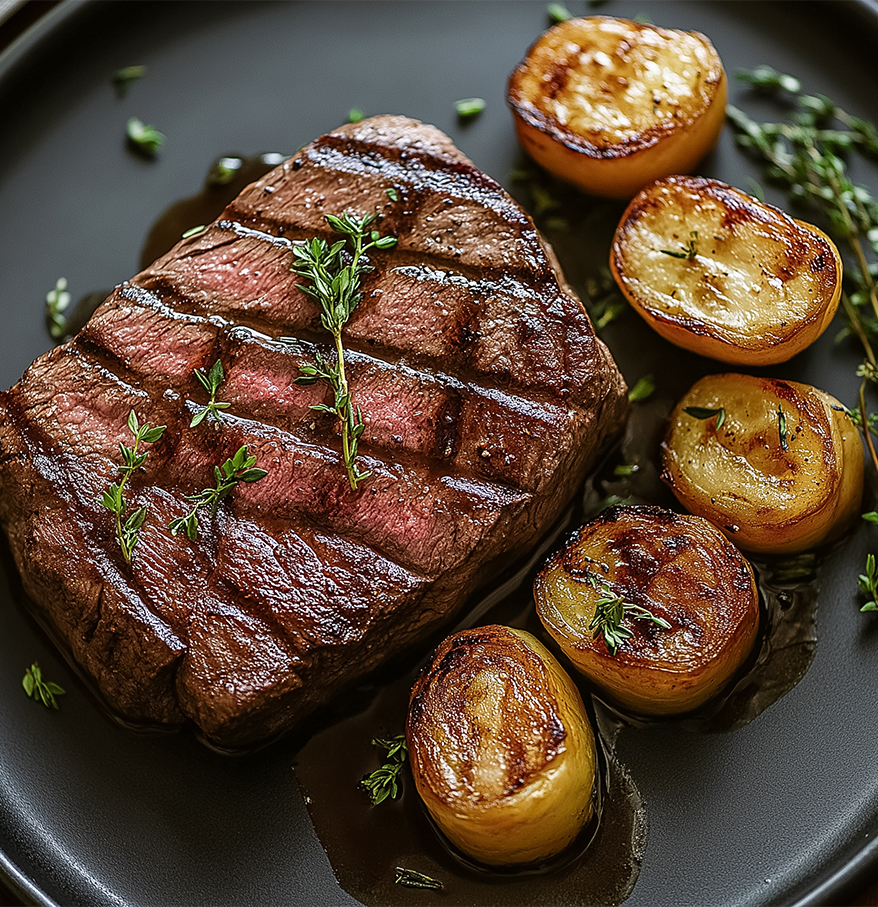 a plate of food on a plate