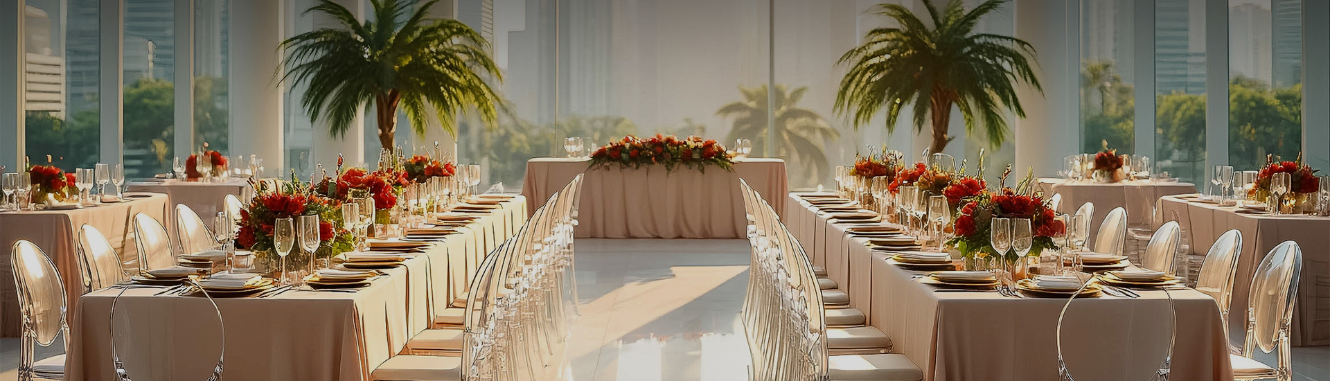 a table set for a wedding