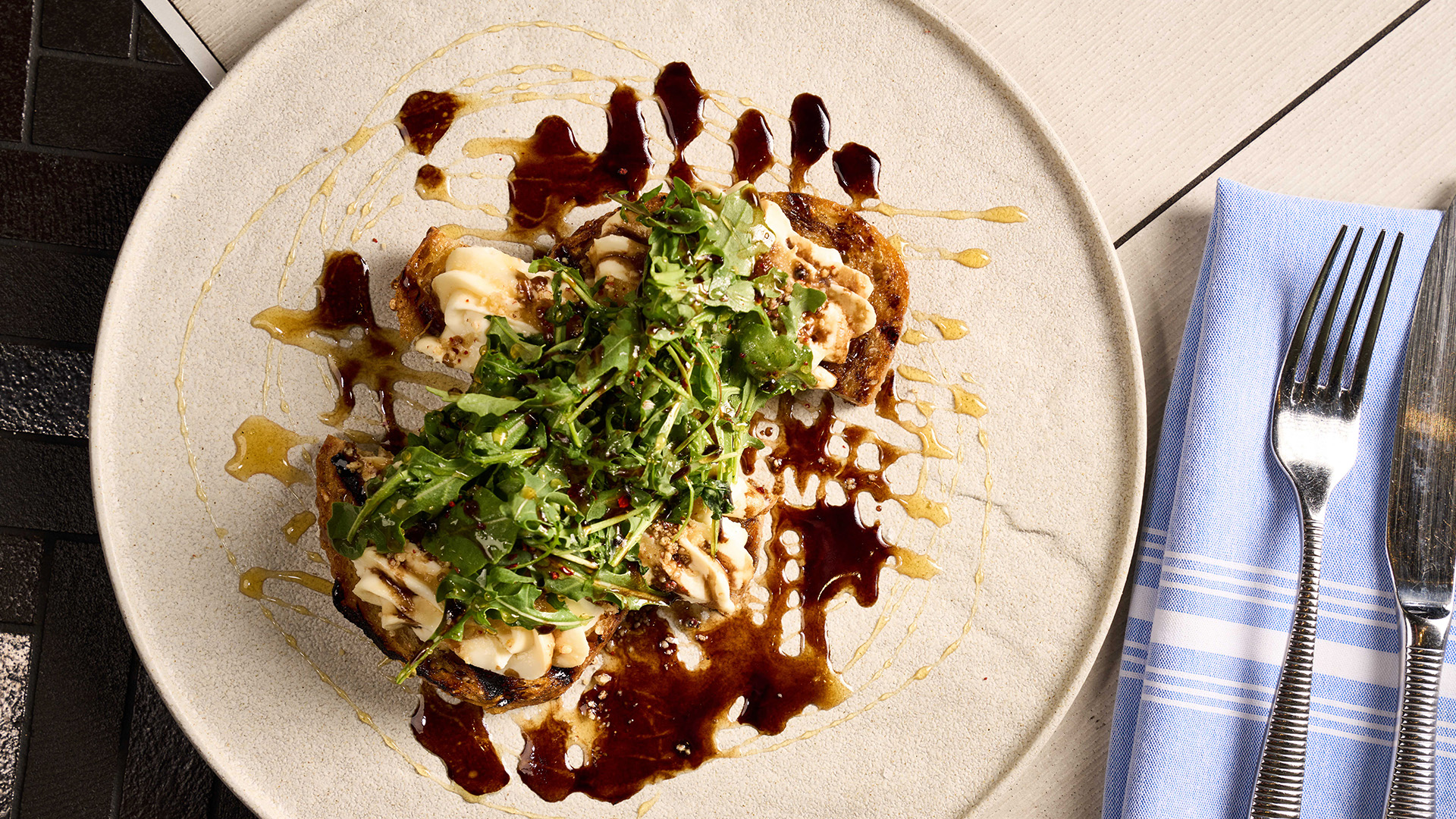 food on a plate with sauce main