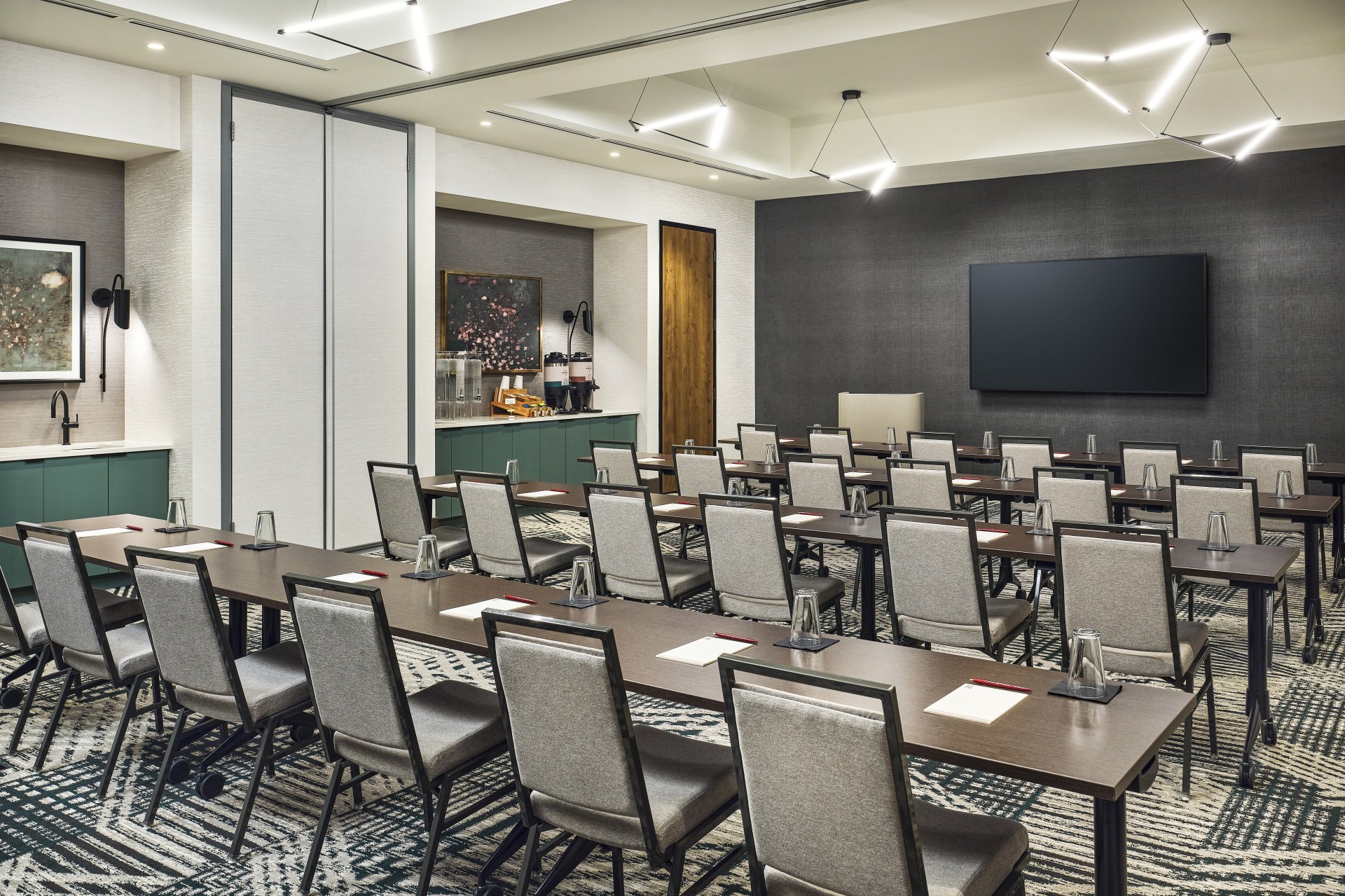 Nectar Room event space filled with tables and chairs