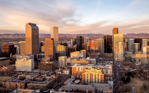 a city with many tall buildings