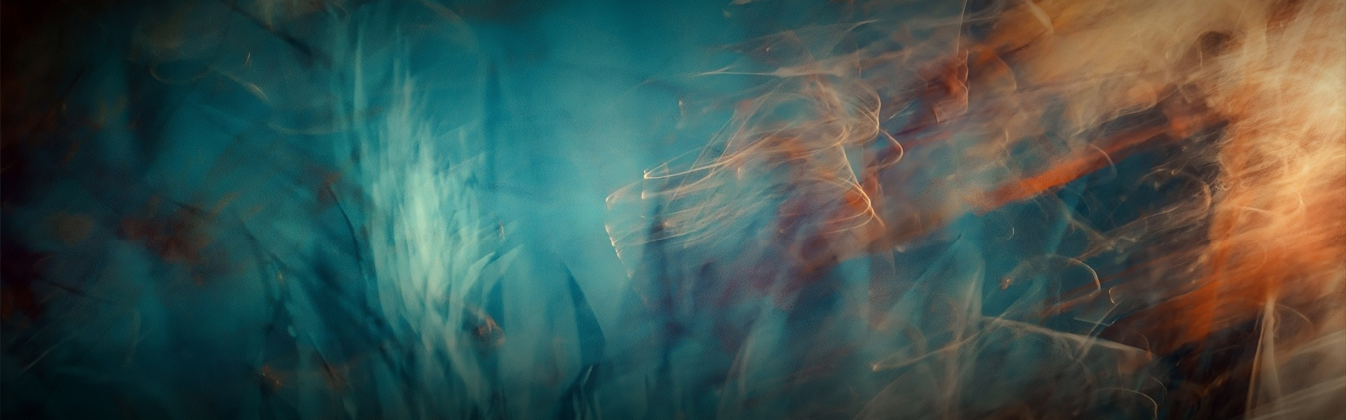 a blurry image of a blue and orange light