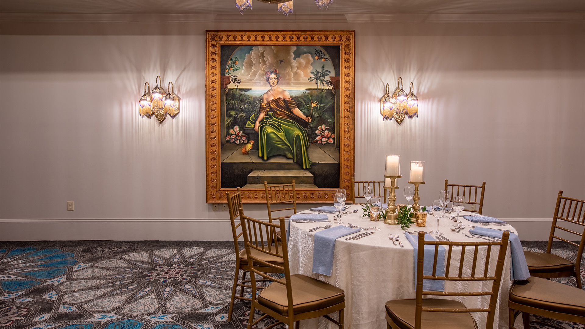 a table set for a dinner party