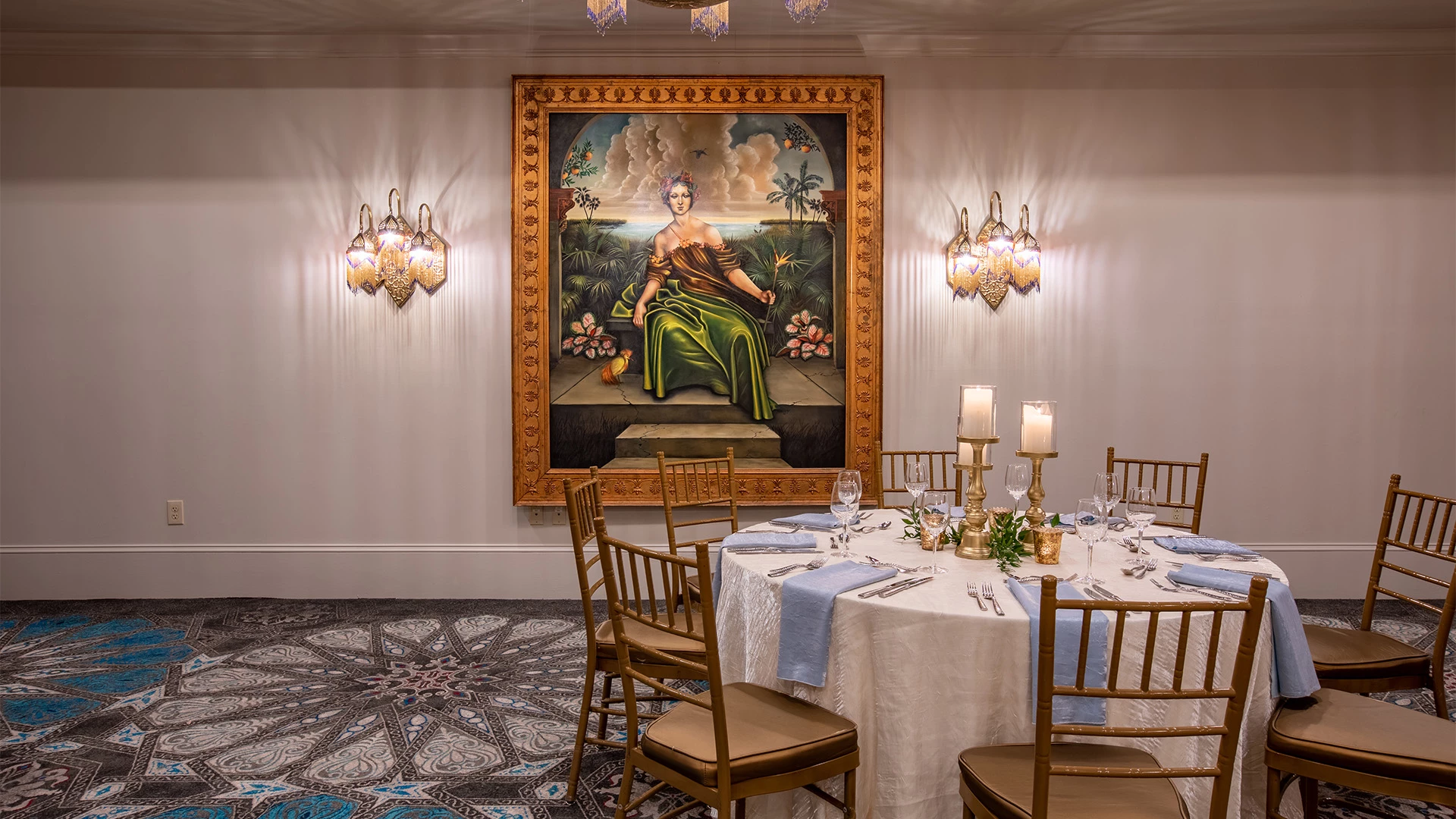 a table set for a dinner party