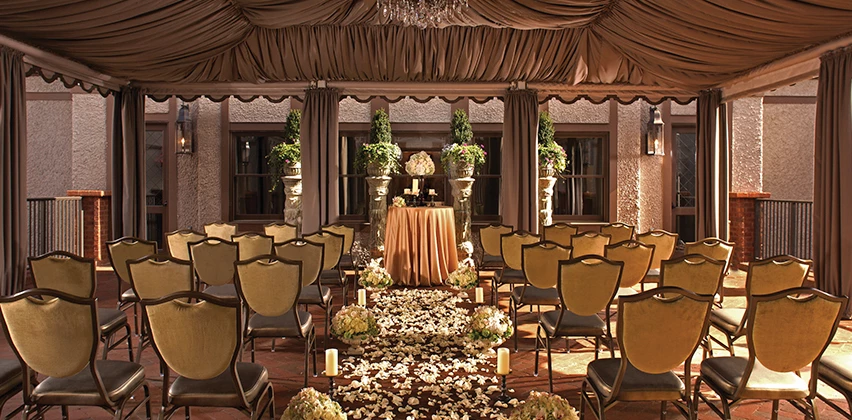 a room with chairs and tables