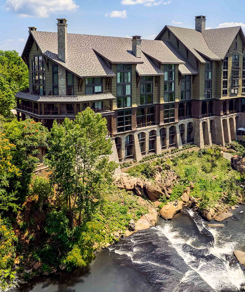 a building near a river