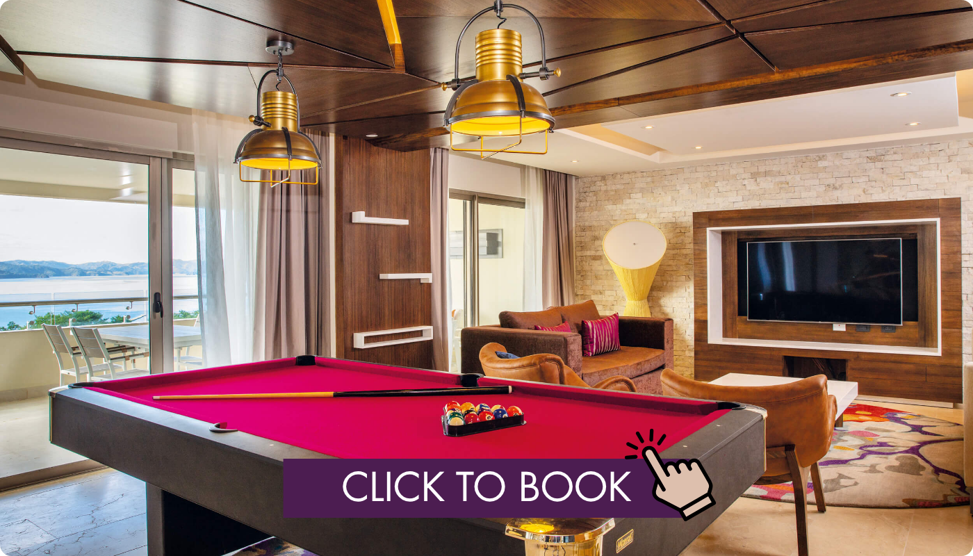 a pool table in a room
