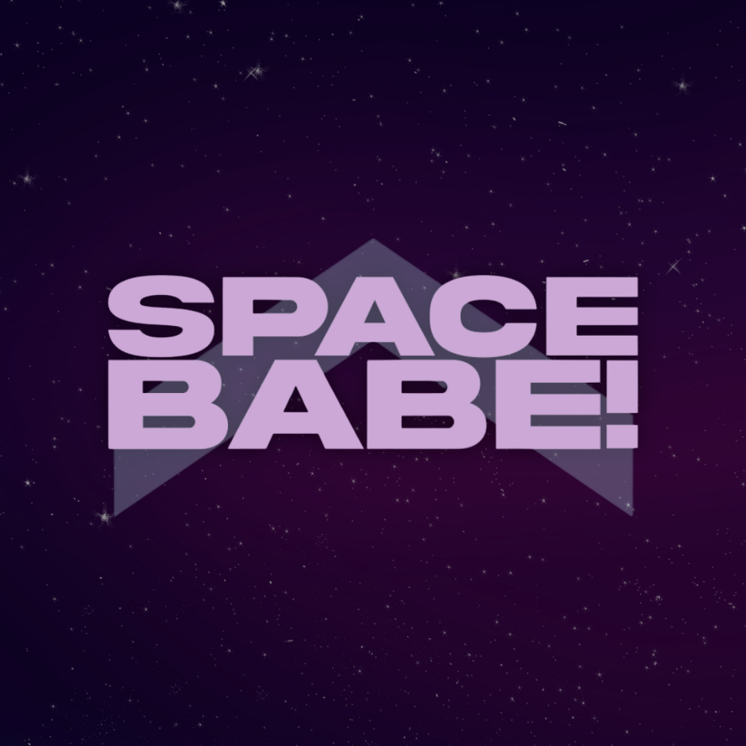 a purple text on a black background