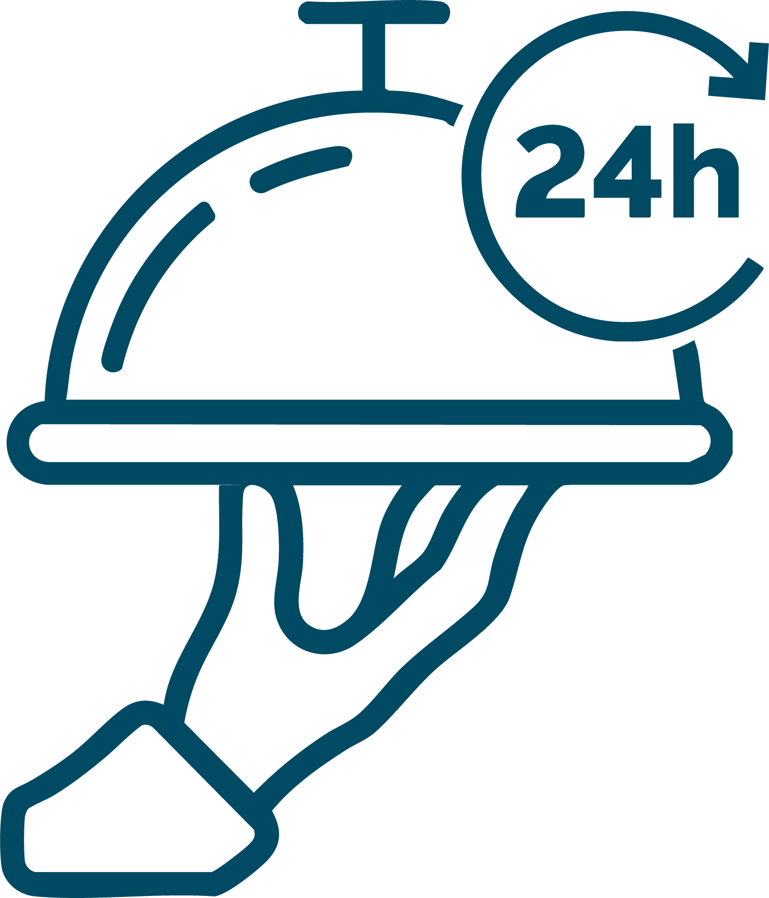 24-hour room service icon