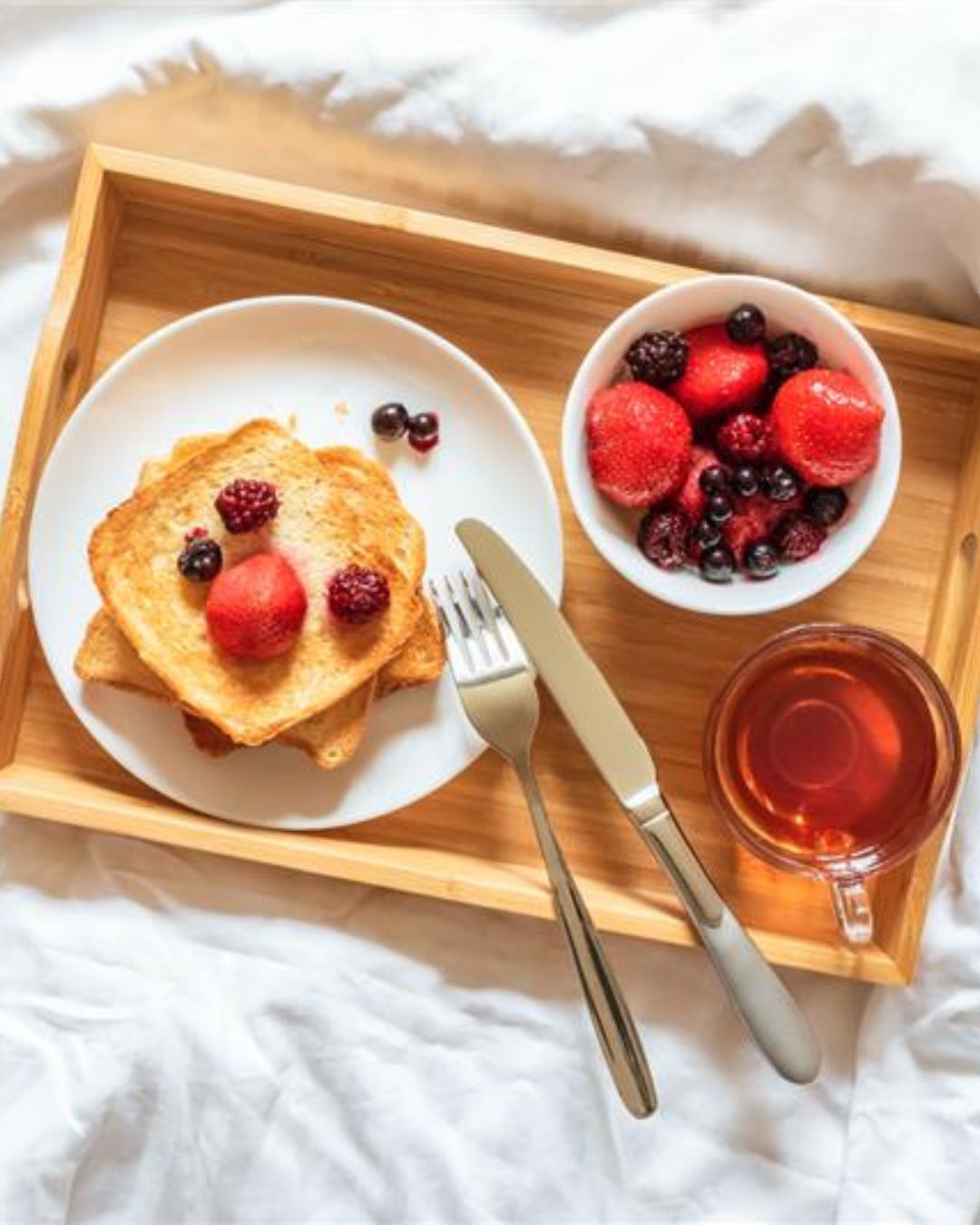 a tray with food on it