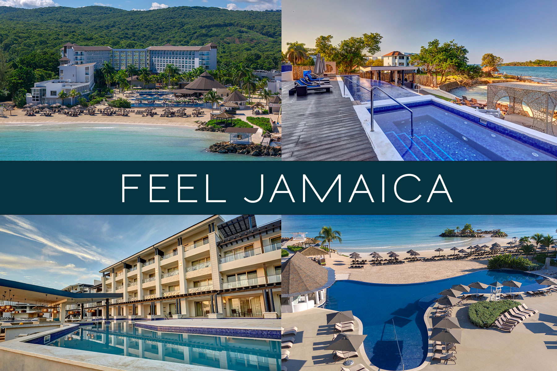 a collage of a resort